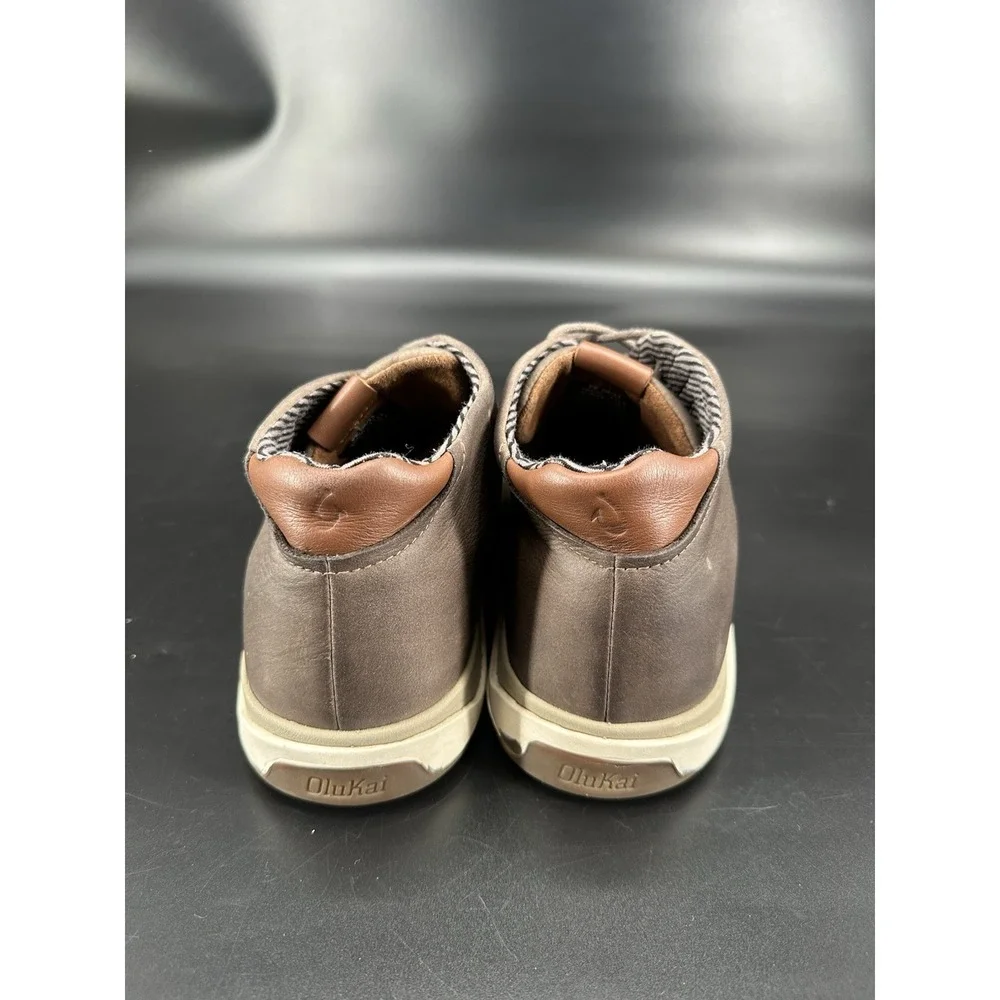 Olukai Papaku 'Ili Leather Chukka Boots Men's Sz 12 Olukai Brown Taupe‎ Leather